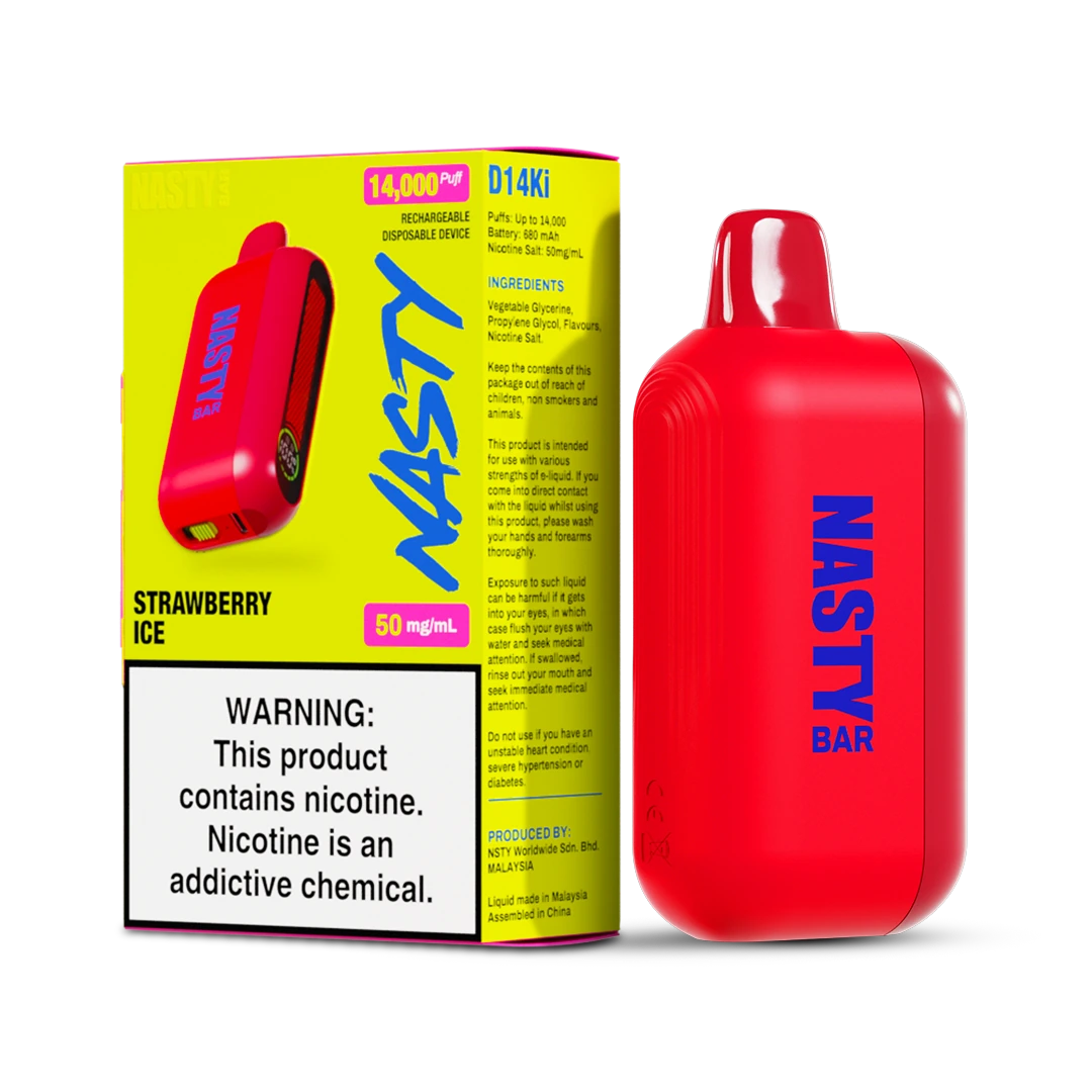 NASTY D14Ki 14 000 PUFFS 5% – STRAWBERRY ICE