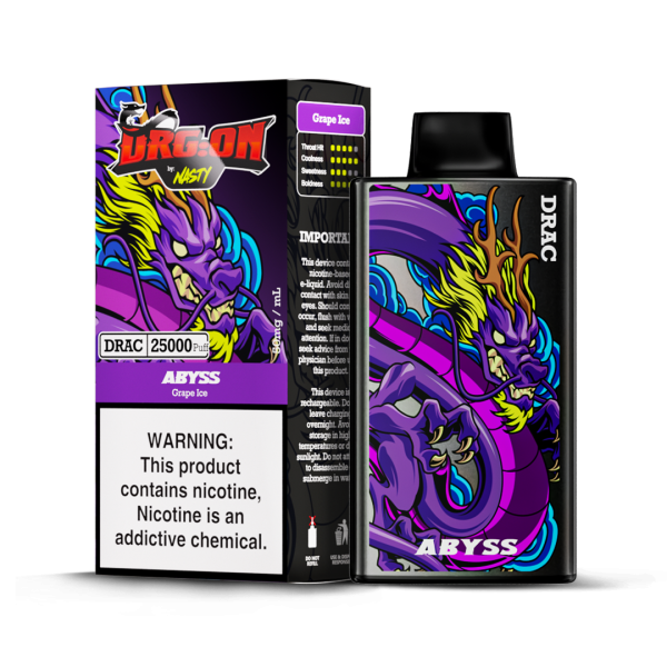 NASTY DRAG-ON 25 000 PUFF 5% – ABYSS (GRAPE ICE)