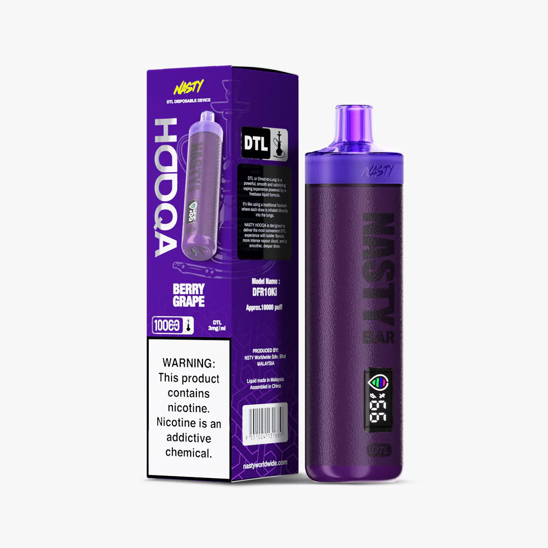 NASTY HOOQA DFR10Ki (DTL) 3MG – BERRY GRAPE
