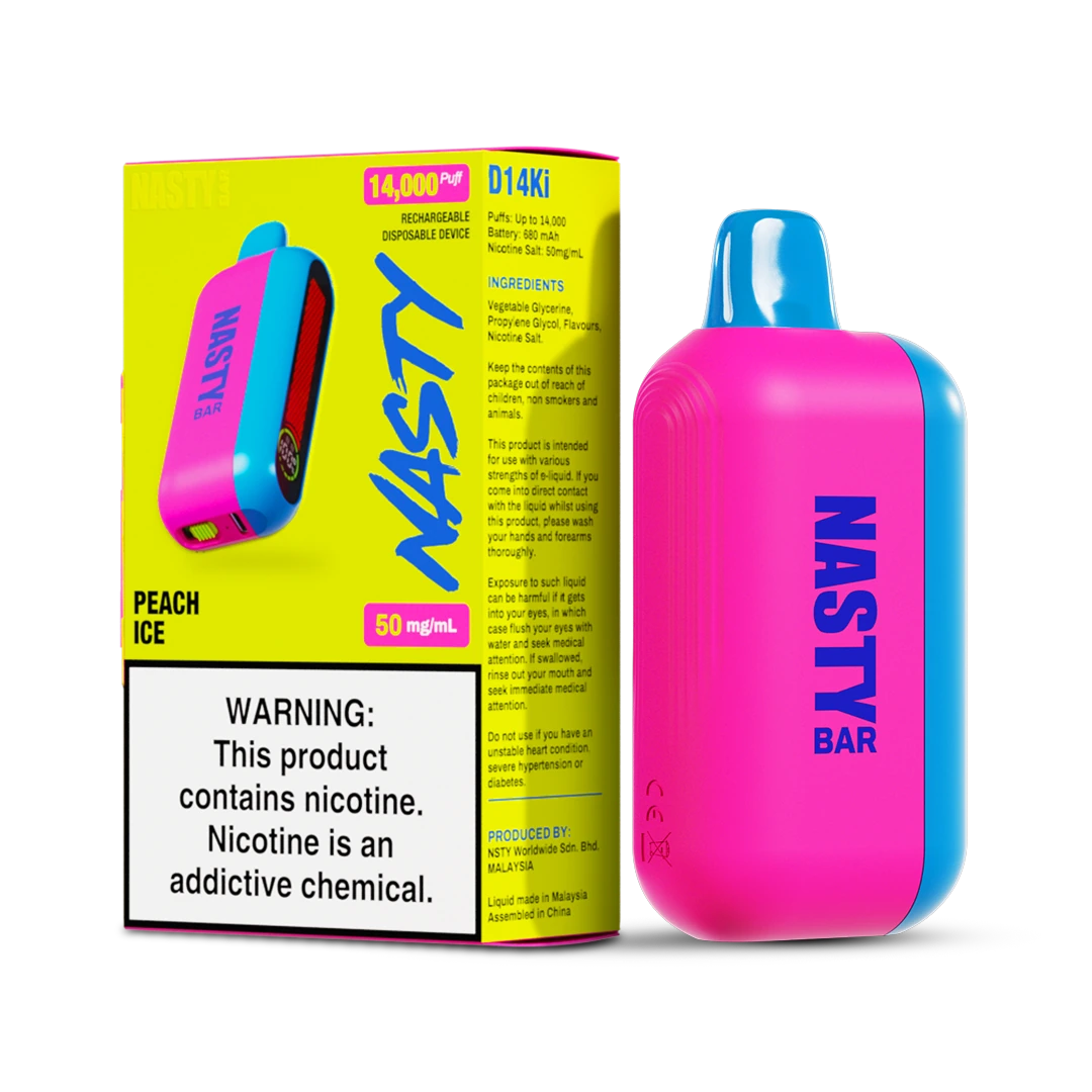 NASTY D14Ki 14 000 PUFFS 5% – PEACH ICE