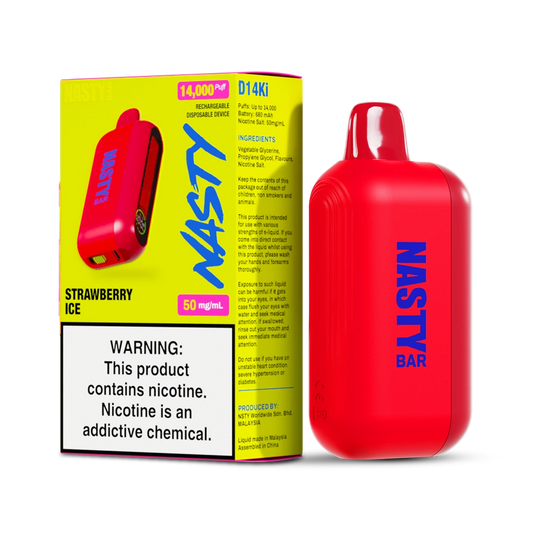 NASTY D14Ki 14 000 PUFFS 5% – STRAWBERRY ICE