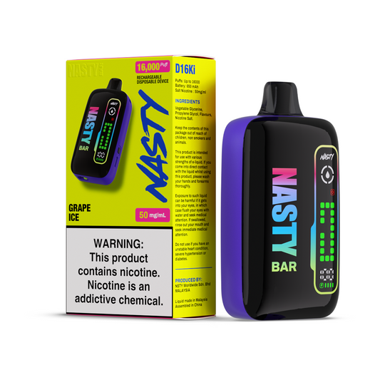 NASTY D16Ki 16 000 PUFF – 5% GRAPE ICE