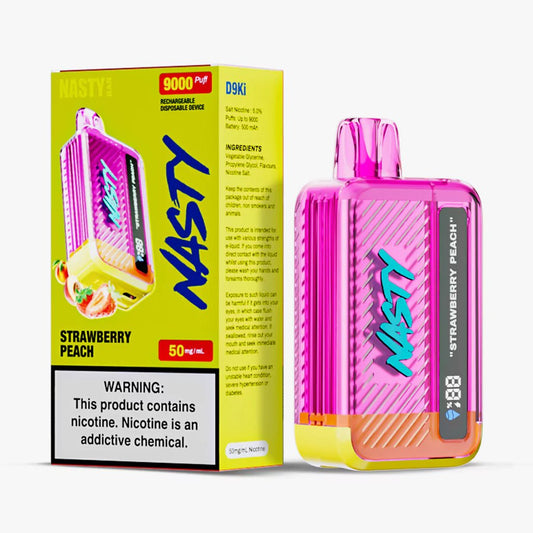 NASTY D9Ki 9000 PUFF 5% – STRAWBERRY PEACH