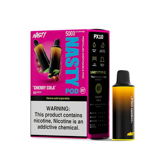 NASTY PX10 POD (2 X 5000 PUFF PODS) – 5% CHERRY COLA