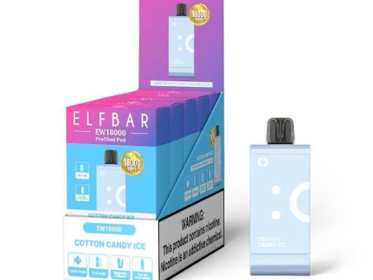 ELFBAR EW18 000 REPLACEMENT POD 5% – COTTON CANDY ICE