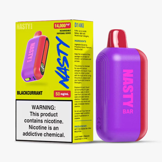 NASTY D14Ki 14 000 PUFFS 5% – BLACKCURRANT